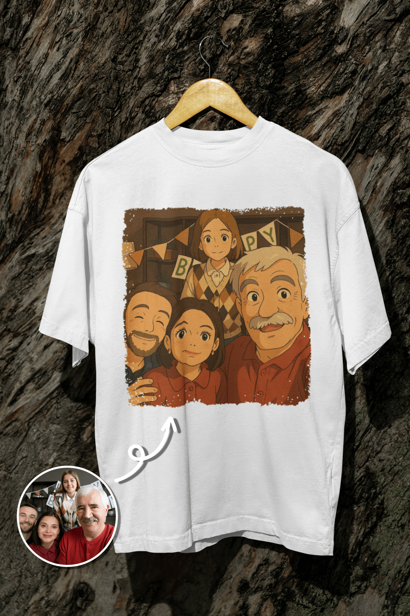 Tu foto al estilo Ghibli – Remera personalizada