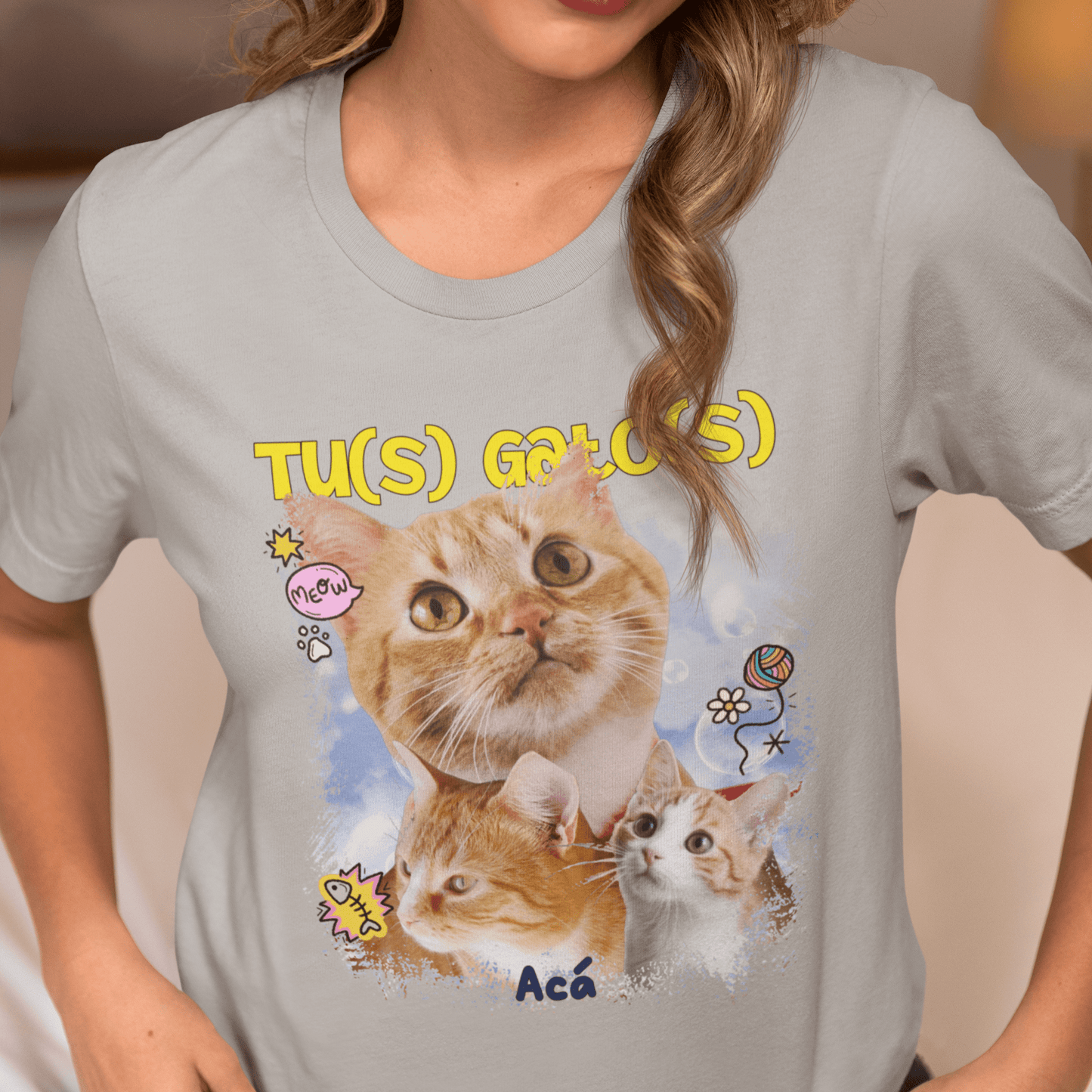 Remera Retro - Con las fotos de tus amigos peludos 🐱 🐶