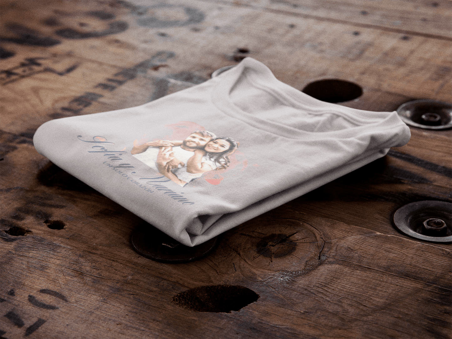 Foto con efecto acuarela y un corazón que expresa el amor 📸 ❤️