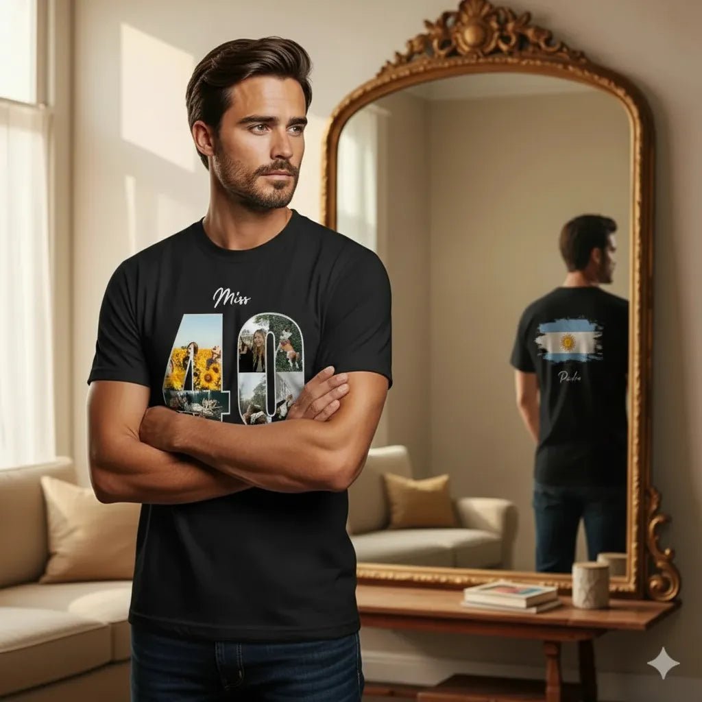 Remera "Mis 40 Pirulos" - Armá el 40 con tus fotos personalizadas