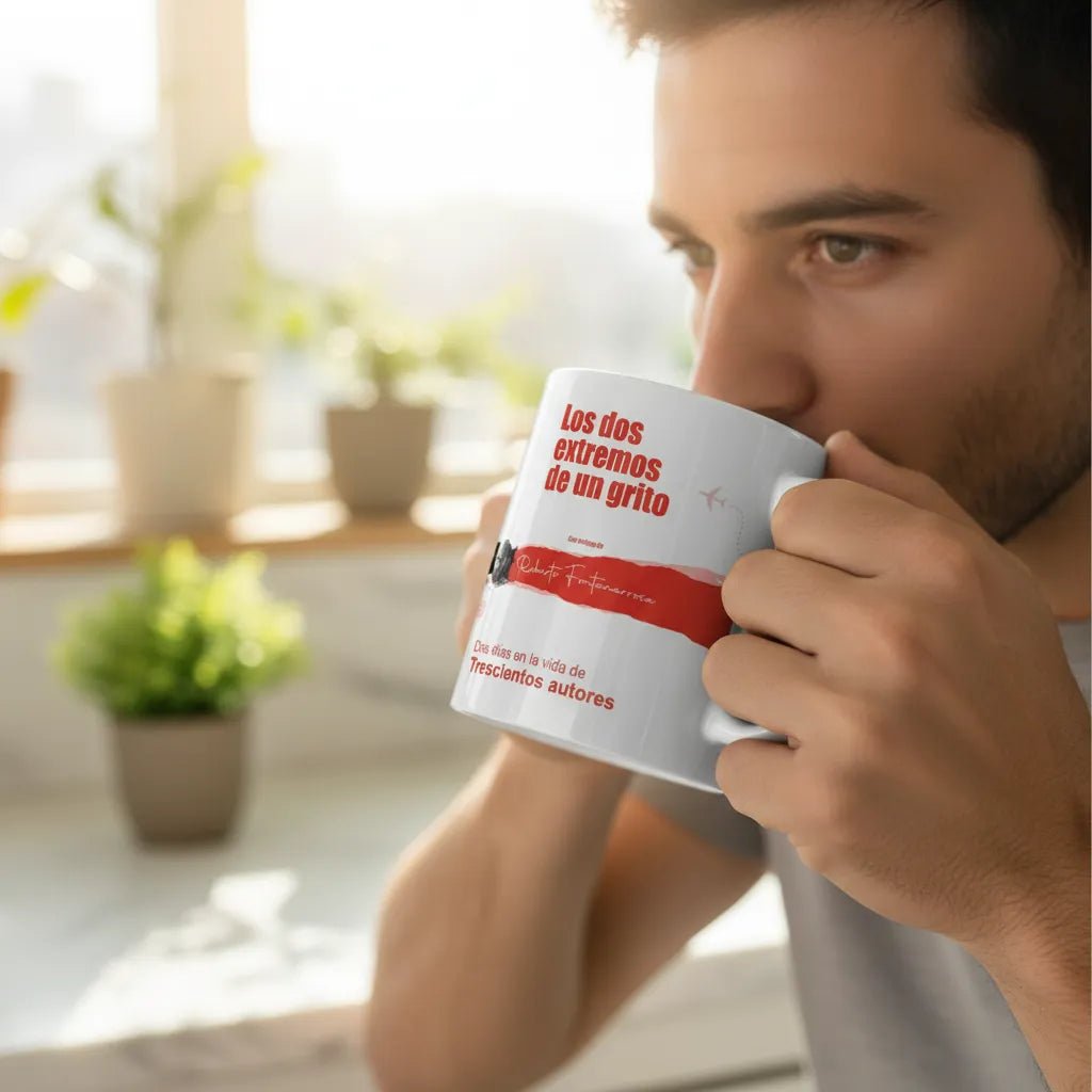 🌸☕ Taza "Gritos" - Con nombre y foto del autor