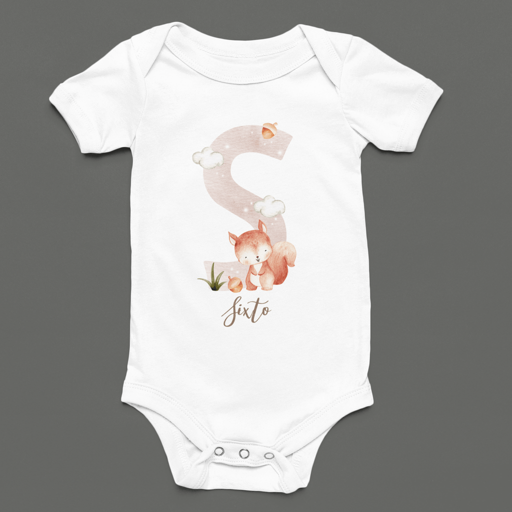 Body Personalizado con Inicial y Nombre – Animales en Acuarela