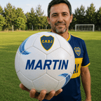 Pelota de Fútbol Personalizada con el escudo del equipo de Papá y su Nombre