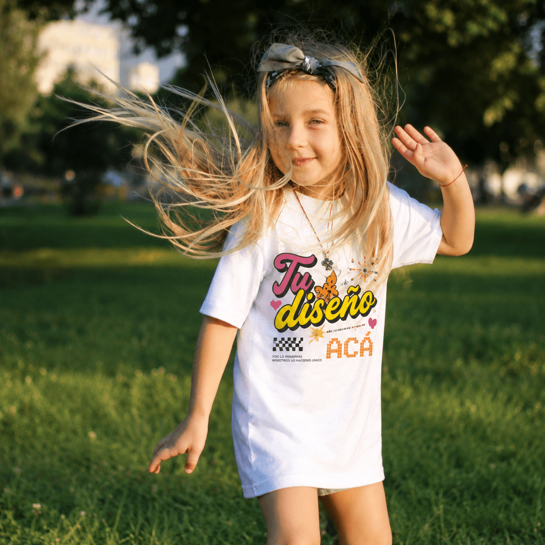Remera personalizada de Niño - SUBÍ TU DISEÑO - Algodón 100%