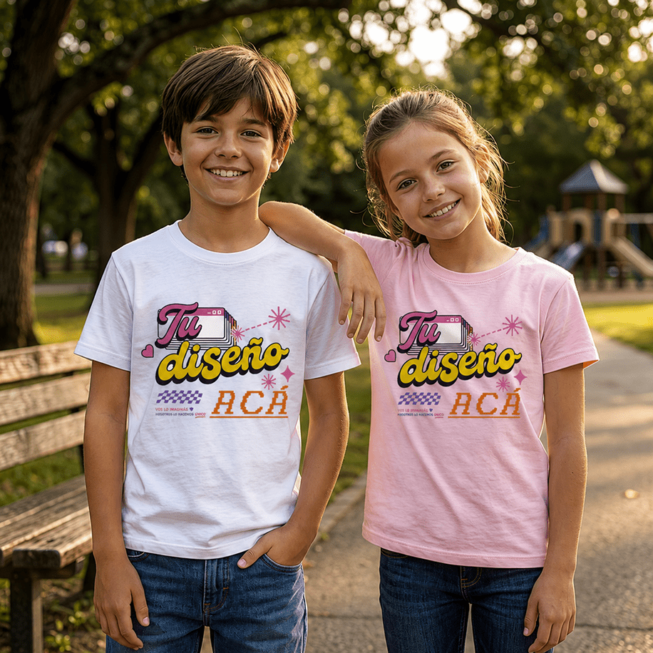 Remera personalizada de Niño - SUBÍ TU DISEÑO - Algodón 100%