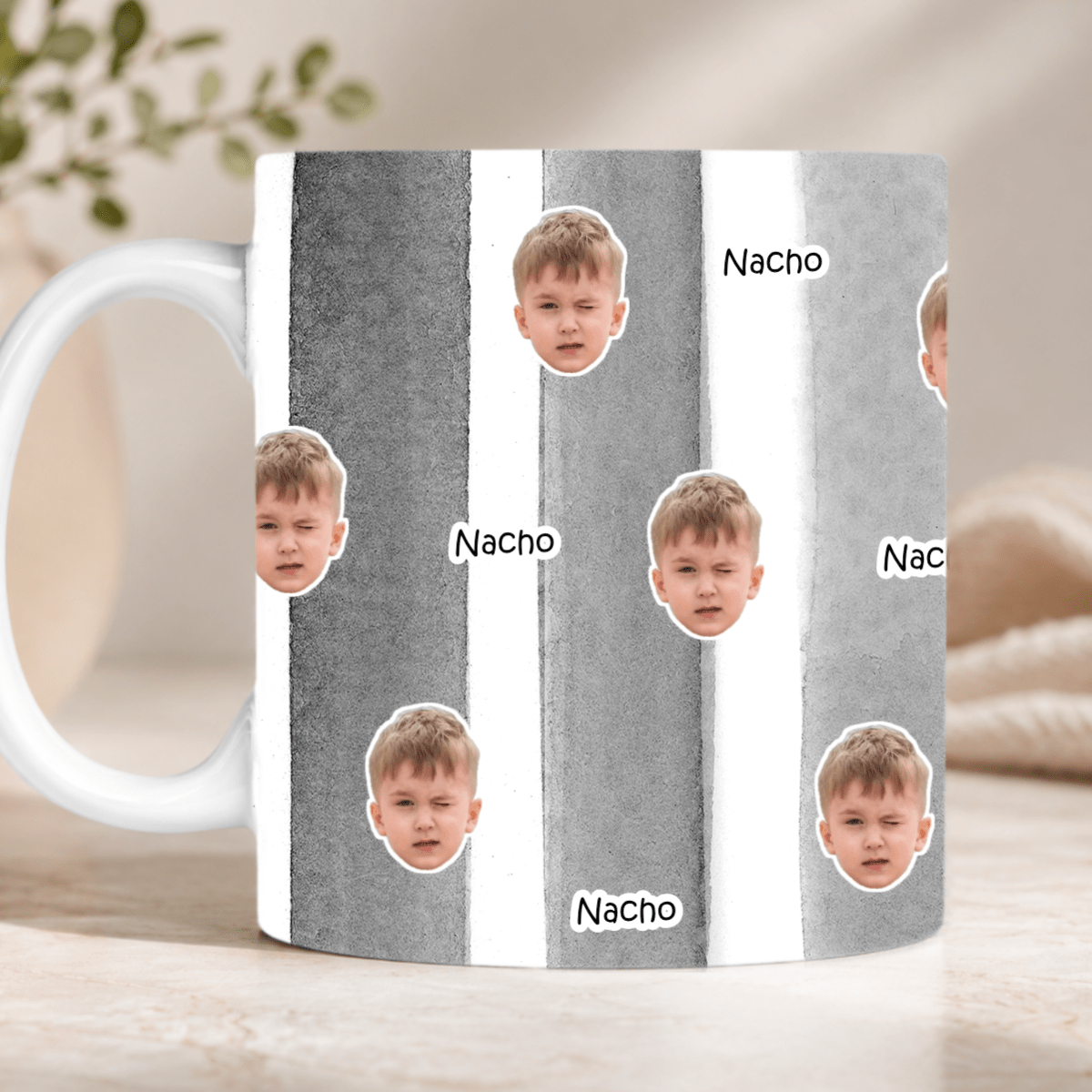 Personalized Mug - Photo in Sticker Art Style