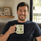 Taza Personalizada con Fotos Recortadas de Cara y Nombre – Fondo Pastel a Elegir