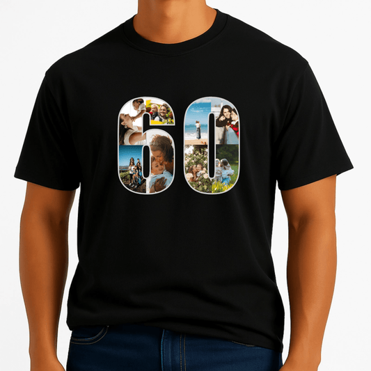 🎉 Remera "60 Pirulos" 🎂👕✨ - Armá el 60 con tus fotos personalizadas