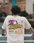 Remera personalizada - SUBÍ TU PROPIO DISEÑO - 100% algodón - Espalda