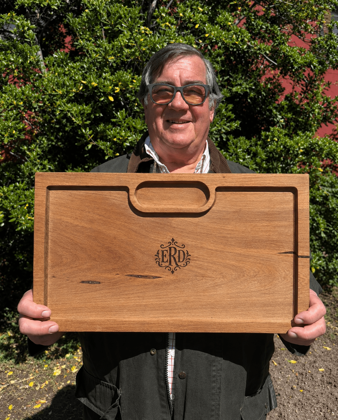 Tabla de asado con grabado personalizado - GUAYUBIRA DE UNA SOLA PIEZA - Tamaño 50x30x3