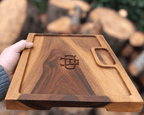 Tabla de asado con grabado personalizado - GUAYUBIRA DE UNA SOLA PIEZA - Tamaño 50x30x3