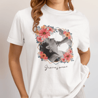💐👩‍👧 Remera Marco Floral con Foto de Mamá | Personalizá la foto de mamá y el nombre