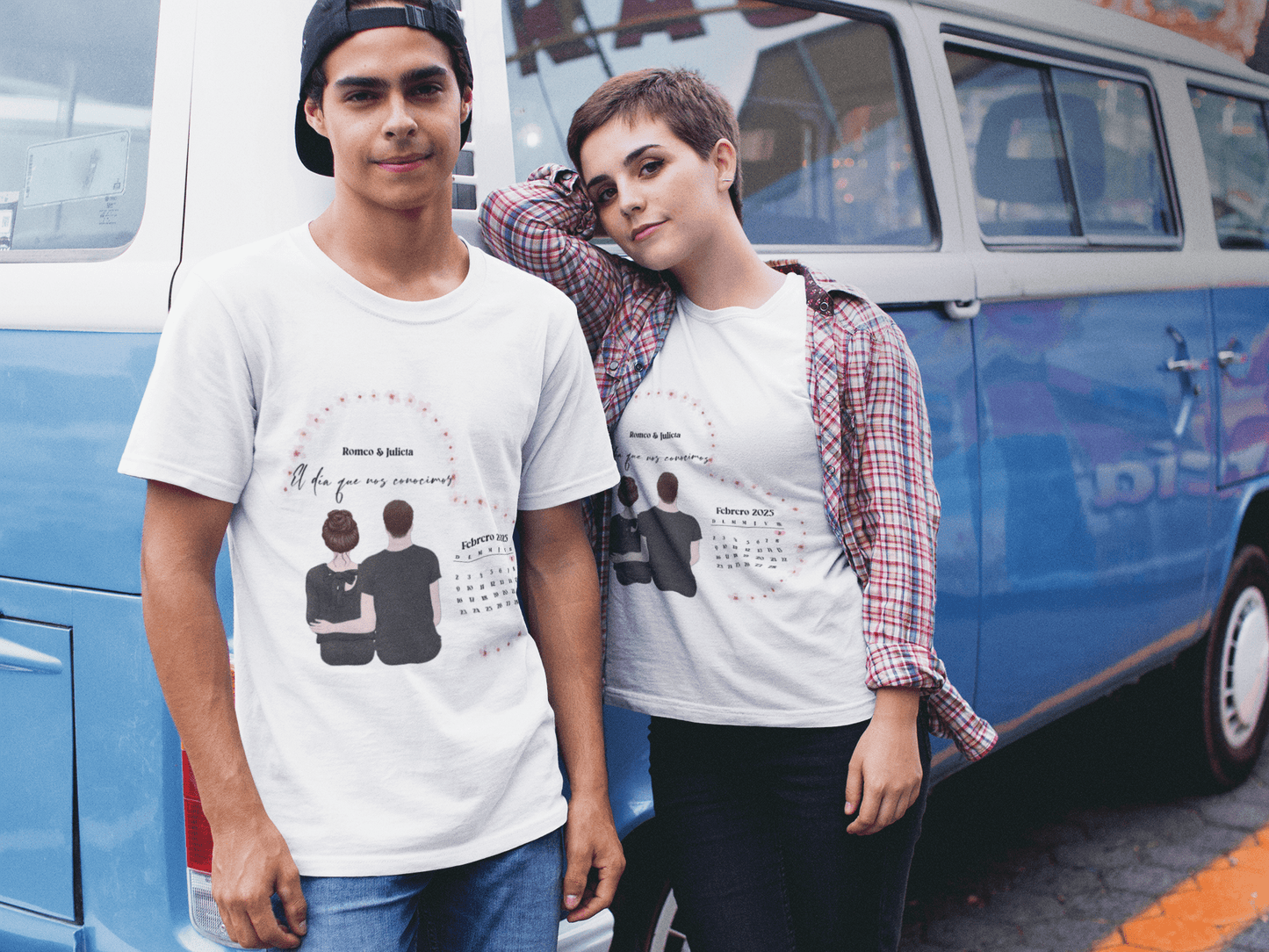 El Día que Nos Conocimos 💫 – Remera Personalizada con Tu Fecha, Pareja y Cliparts Especiales 📅💕