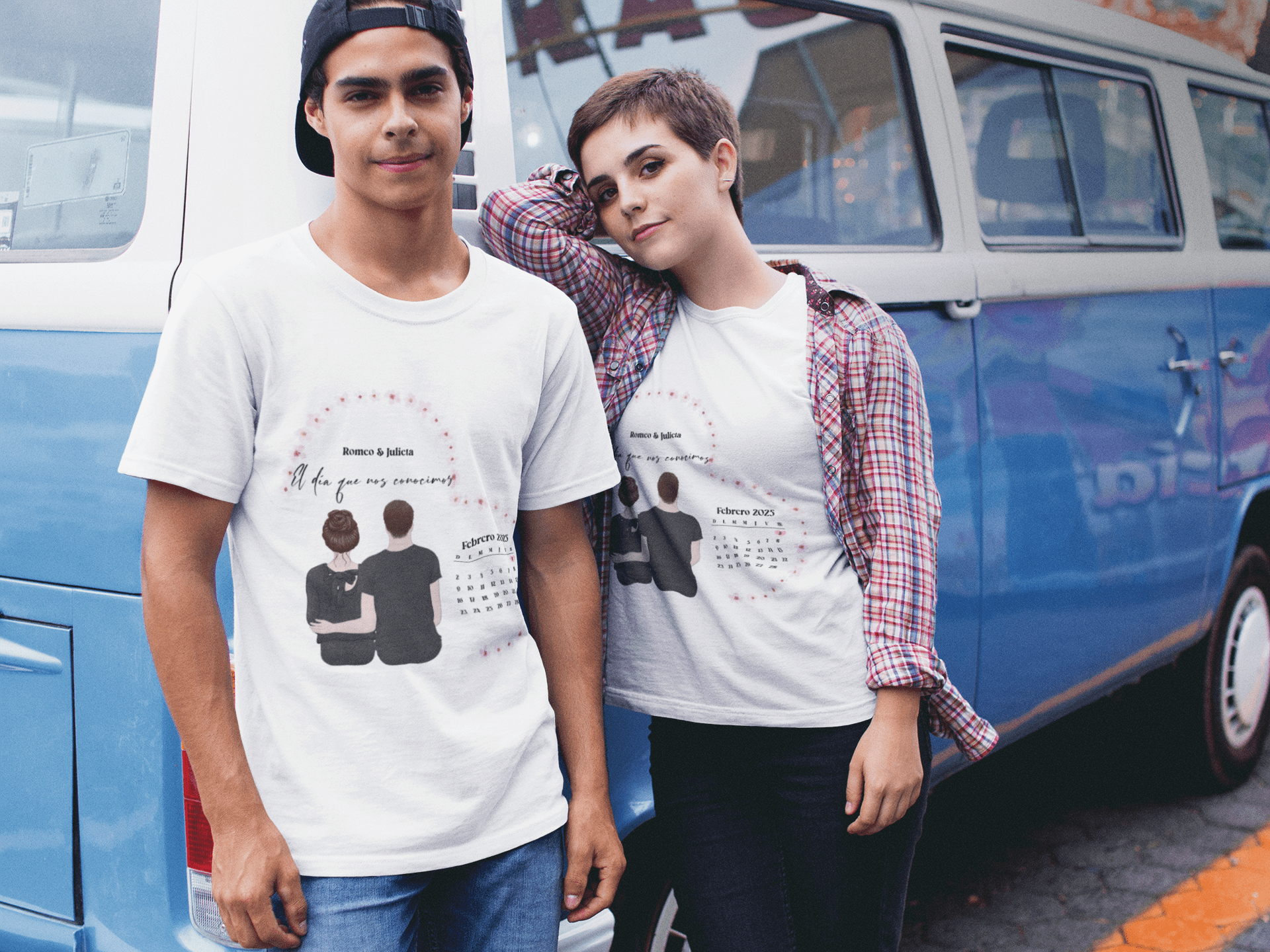 El Día que Nos Conocimos – Remera Personalizada con Tu Fecha, Pareja y Cliparts Especiales