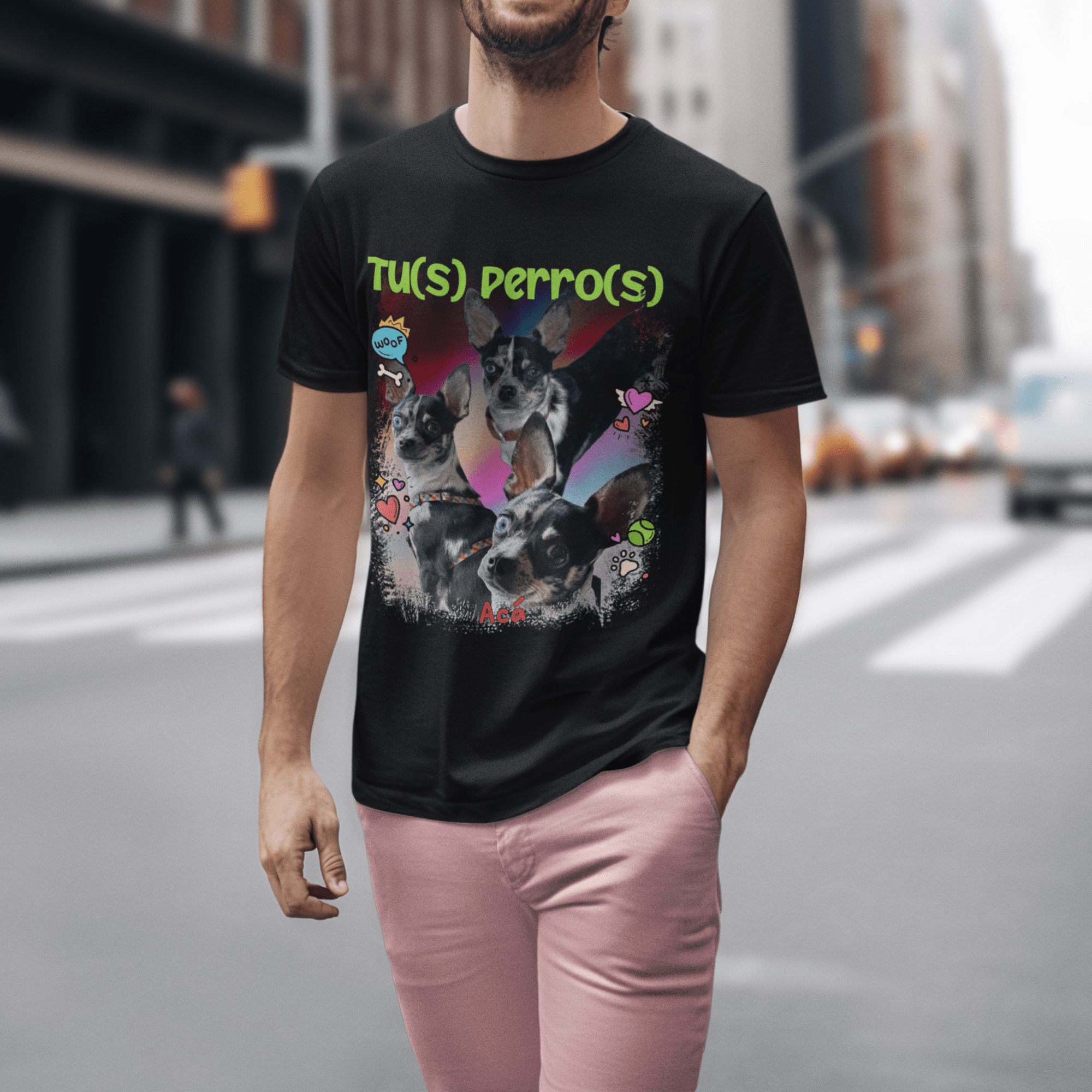 Remera Retro - Con las fotos de tus amigos peludos 🐱 🐶