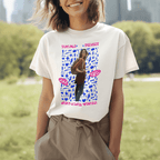 Remera Personalizada con Foto fondo removido y textos - Y2K Retro KPOP Doodle Style