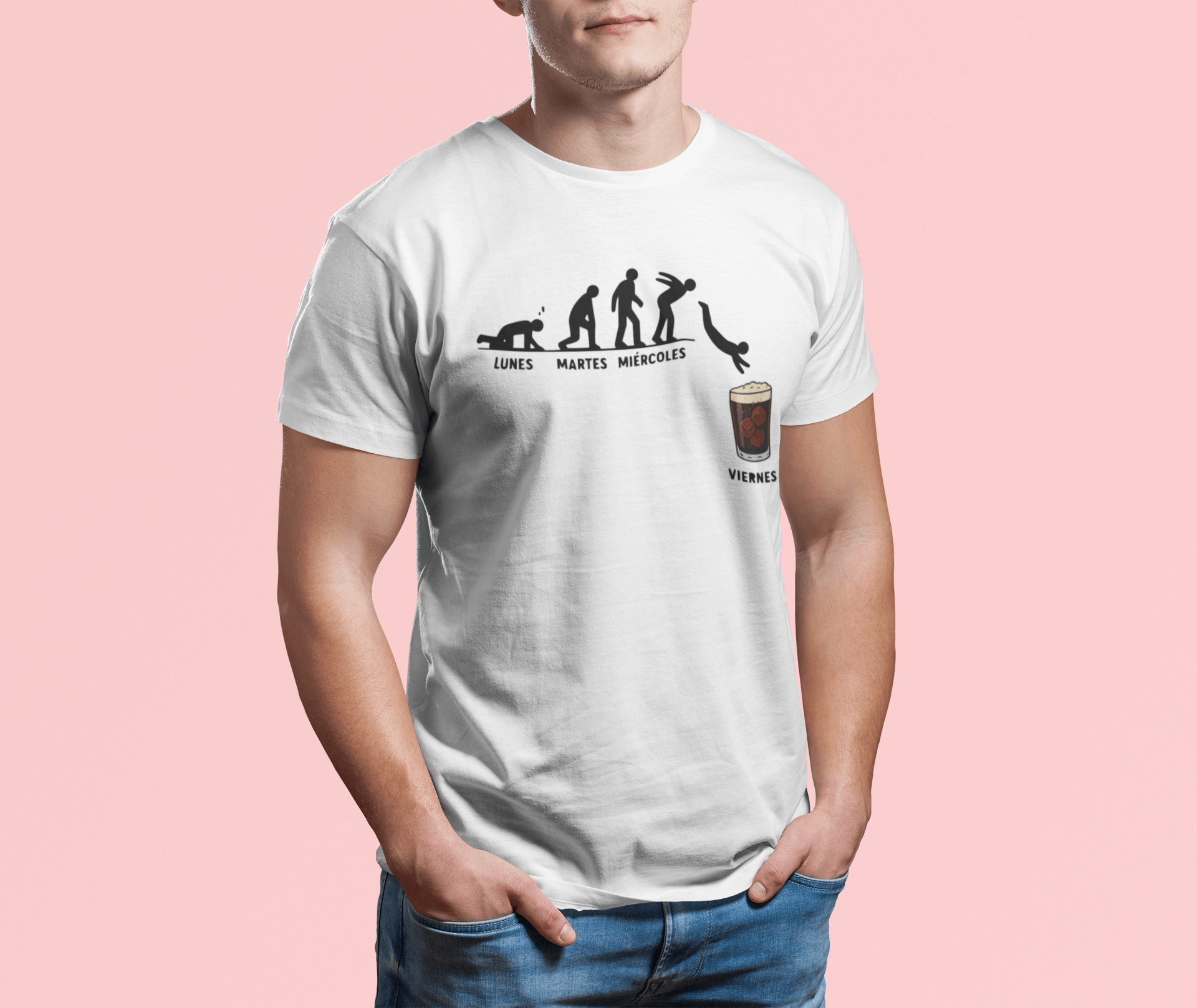 🍻 Evolución hacia el Viernes – Remera Unisex Personalizada