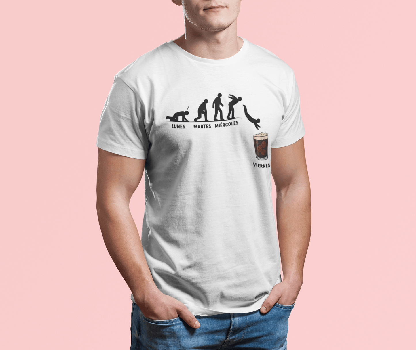 🍻 Evolución hacia el Viernes – Remera Unisex Personalizada