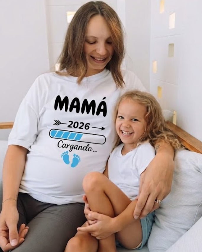 ⏳🤰✨ – Mamá cargando, bebé en camino - Personalizá con el año de nacimiento