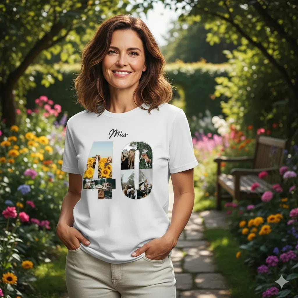 Remera "Mis 40 Pirulos" - Armá el 40 con tus fotos personalizadas