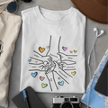 🤲❤️ La mano de Mamá y sus hijos - Remera personalizada con los nombres🌟