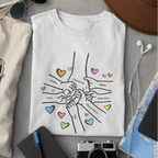 🤲❤️ La mano de Mamá y sus hijos - Remera personalizada con los nombres🌟