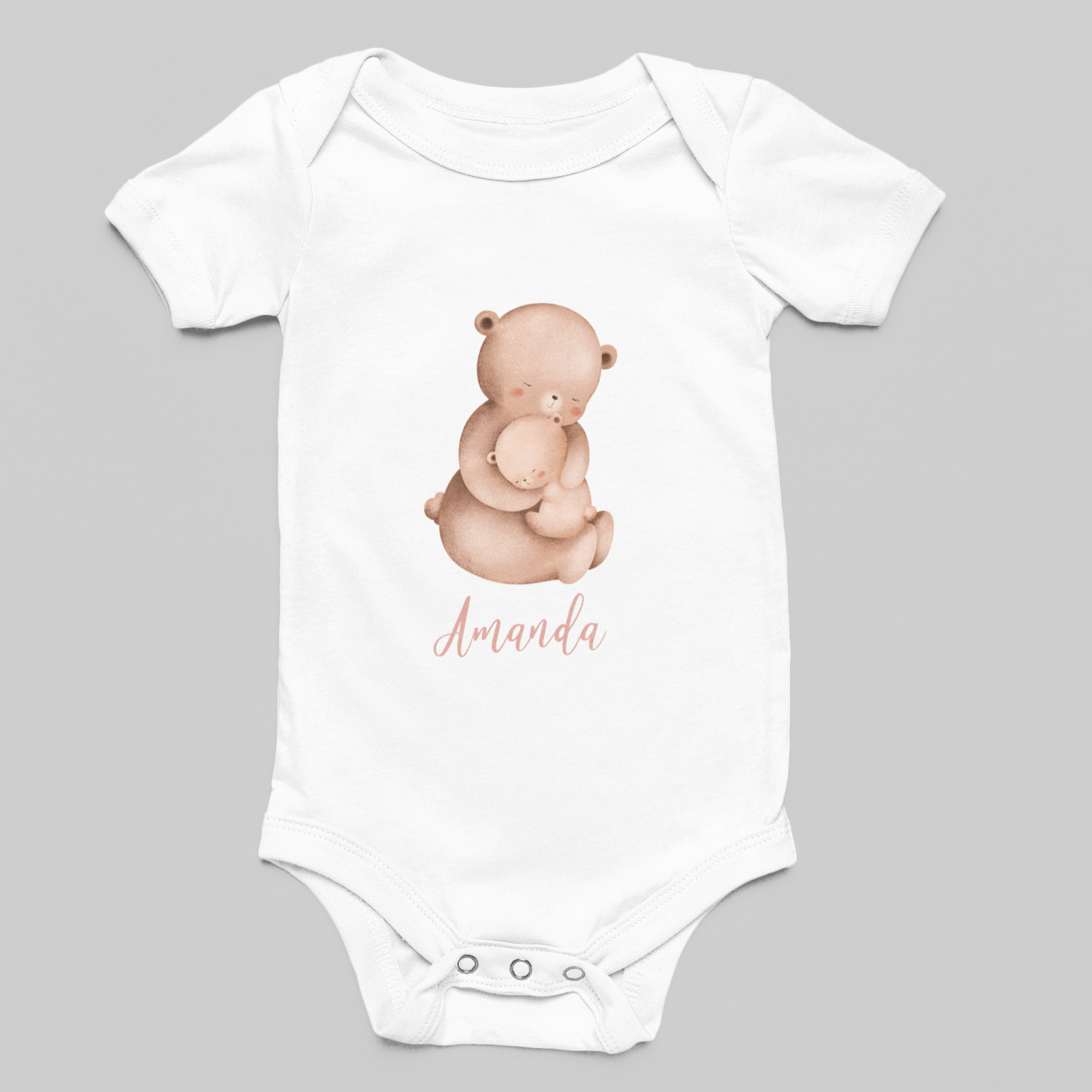 Body Personalizado con Animalito y Nombre – Mamá y bebé en Acuarela