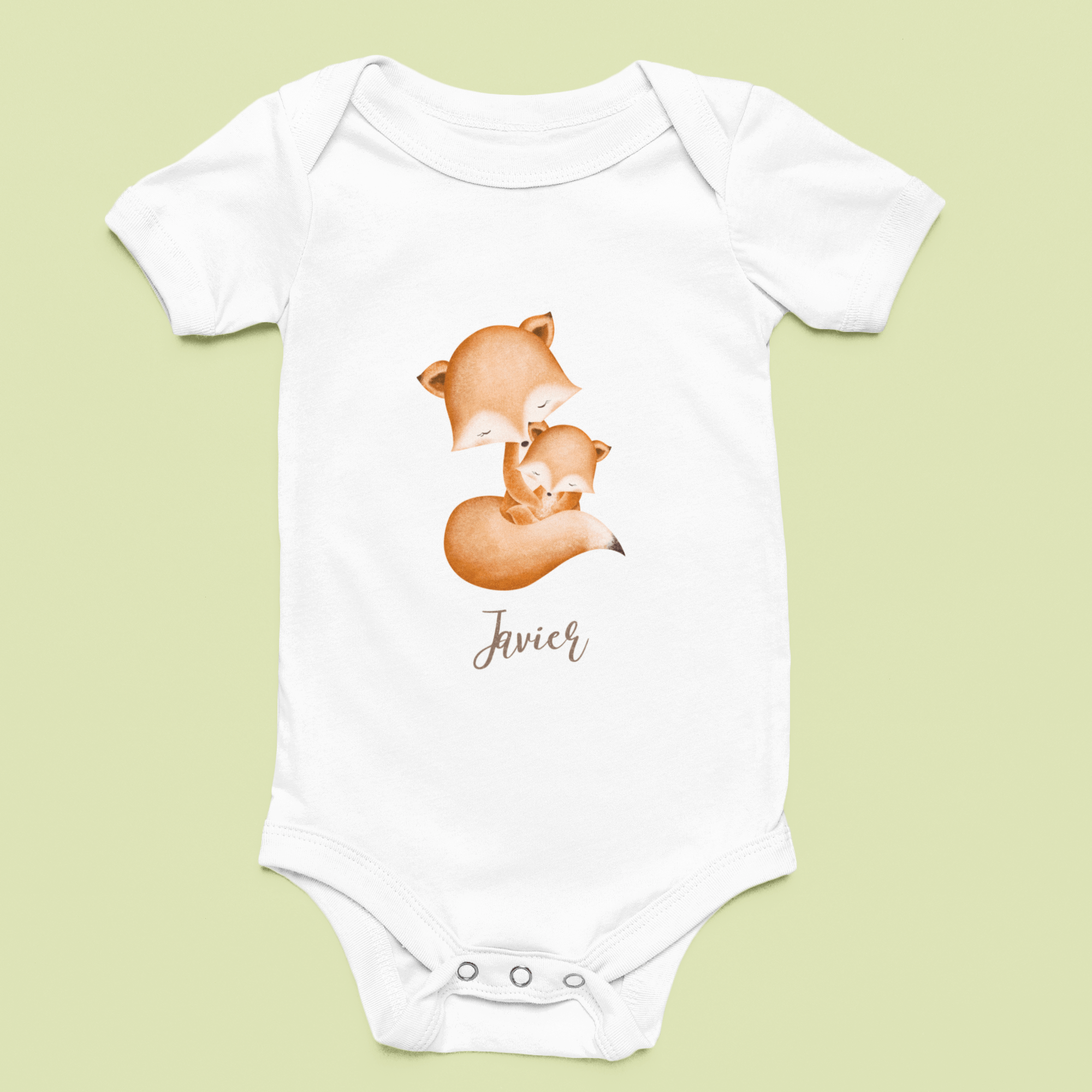 Body Personalizado con Animalito y Nombre – Mamá y bebé en Acuarela