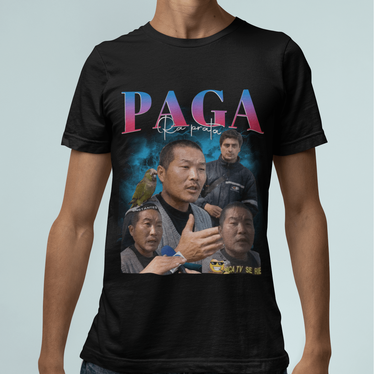 Remera Retro Personalizable | Tus Fotos y Texto Gradient Estilo 90s