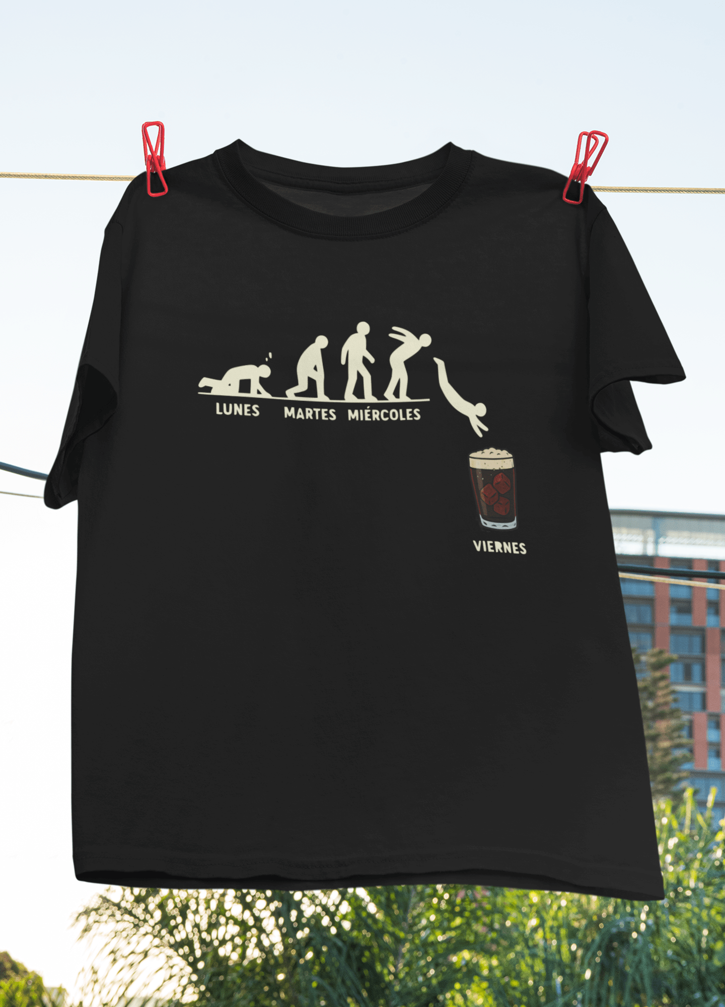 🍻 Evolución hacia el Viernes – Remera Unisex Personalizada