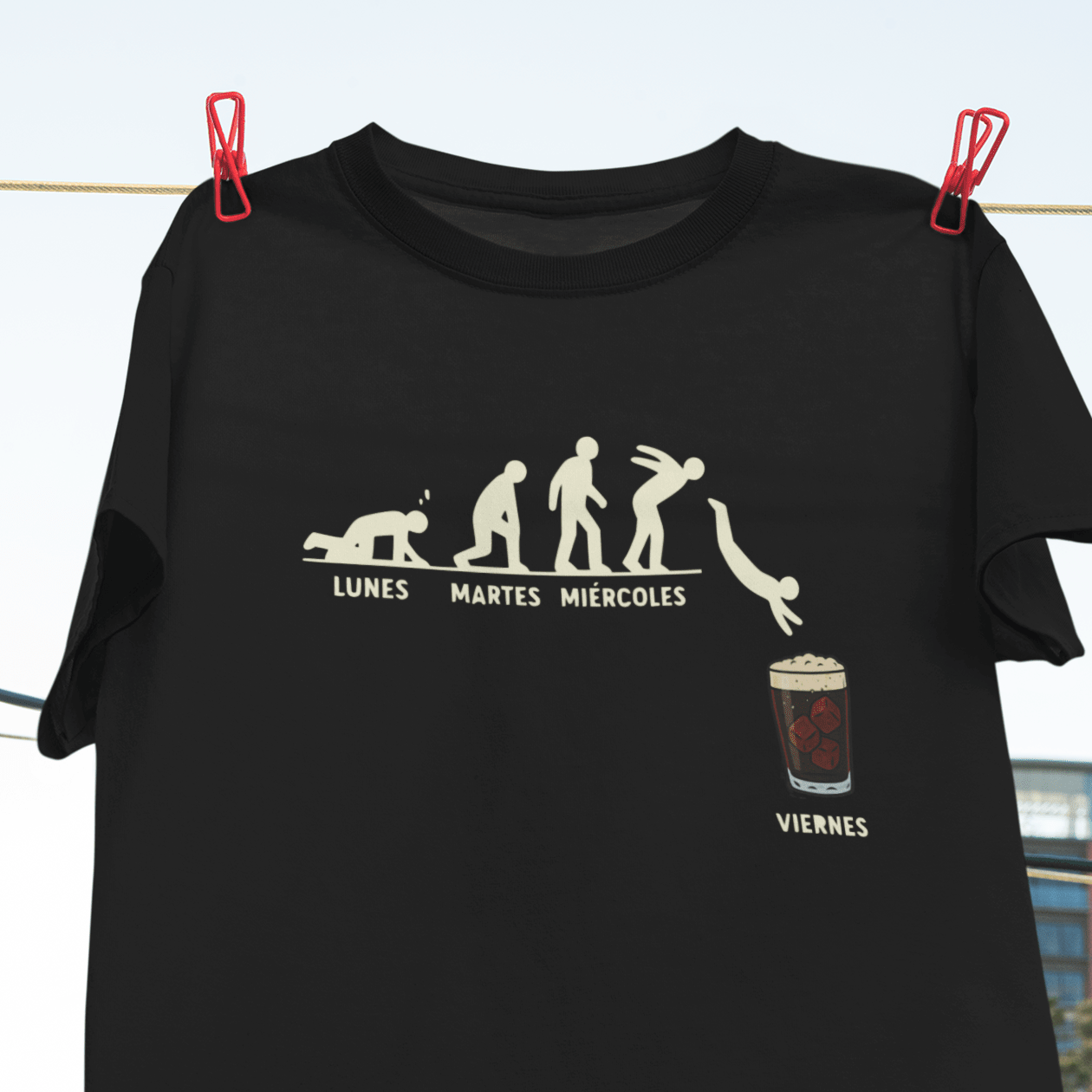 Evolución hacia el Viernes – Remera Unisex Personalizada