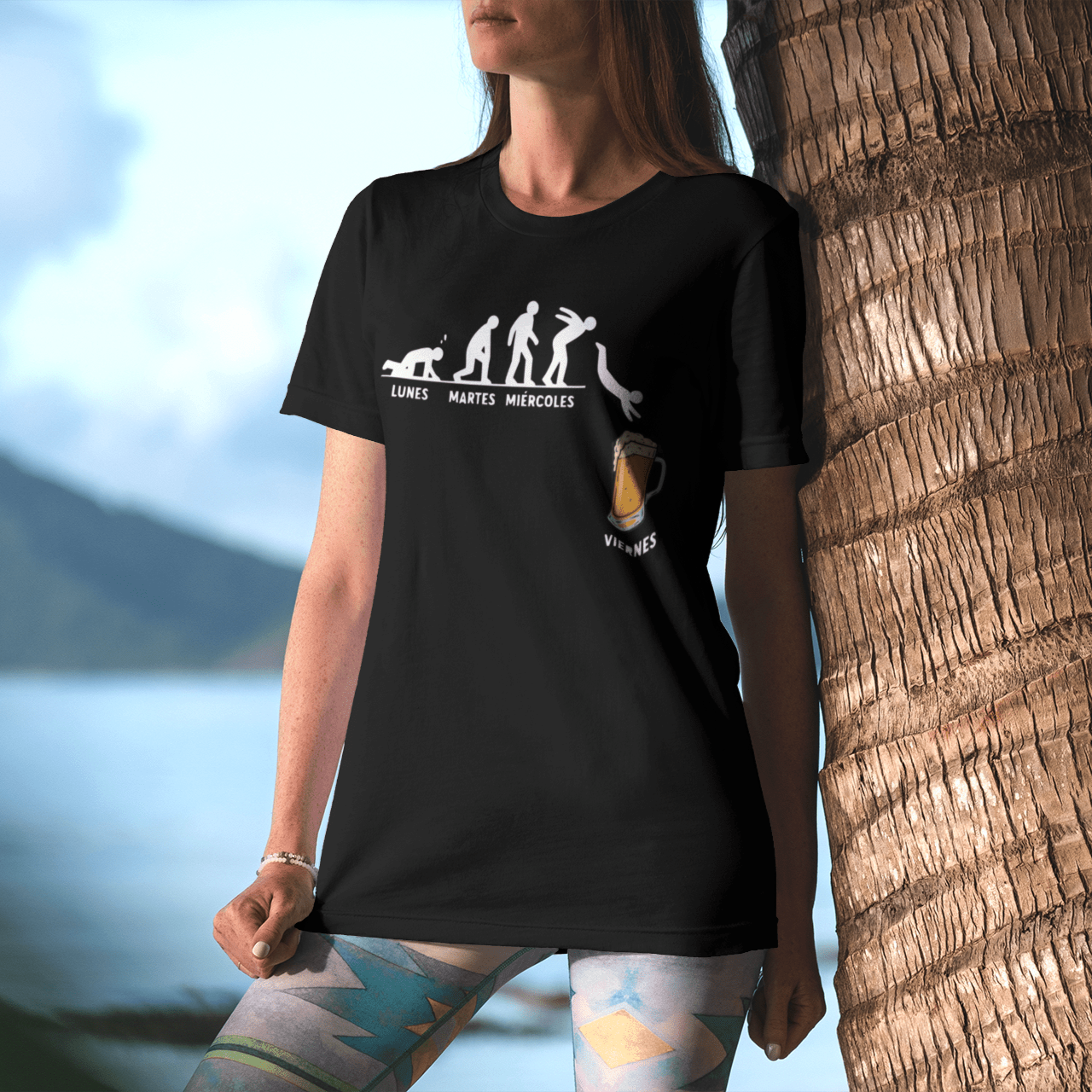🍻 Evolución hacia el Viernes – Remera Unisex Personalizada