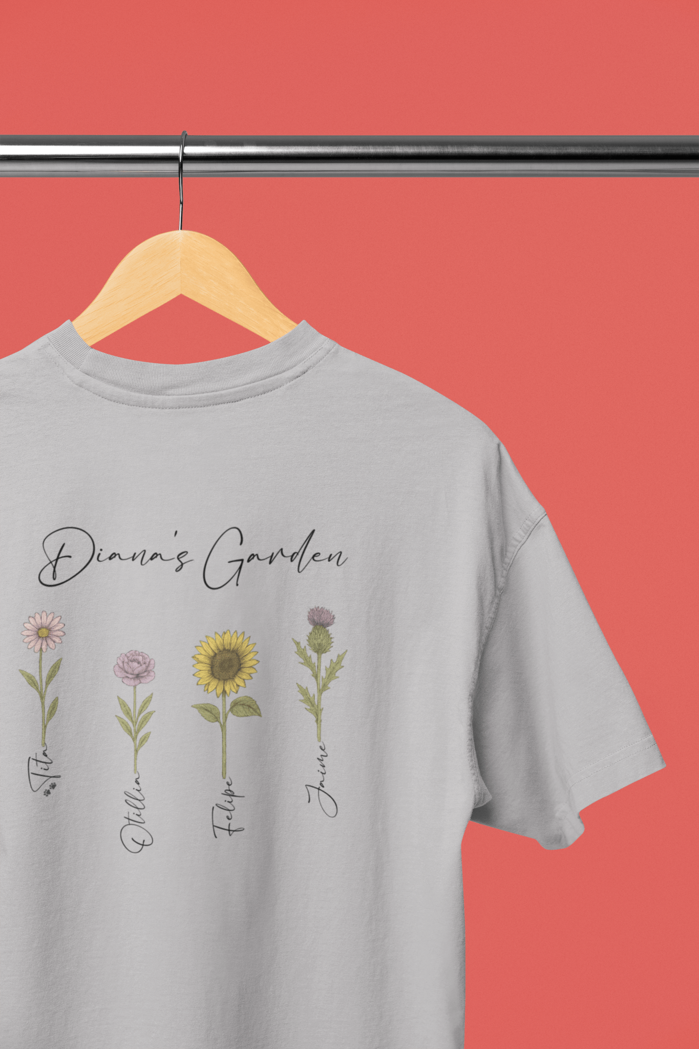 🌼 Remera “Momma’s Garden” | Personalizá tu Jardín Familiar