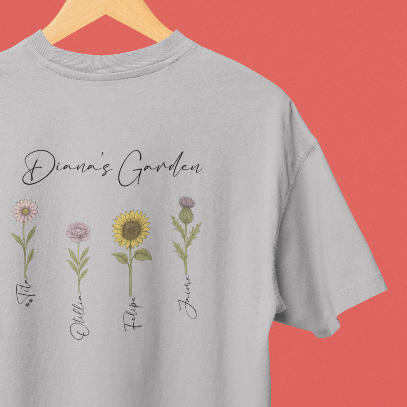 🌼 Remera “Momma’s Garden” | Personalizá tu Jardín Familiar