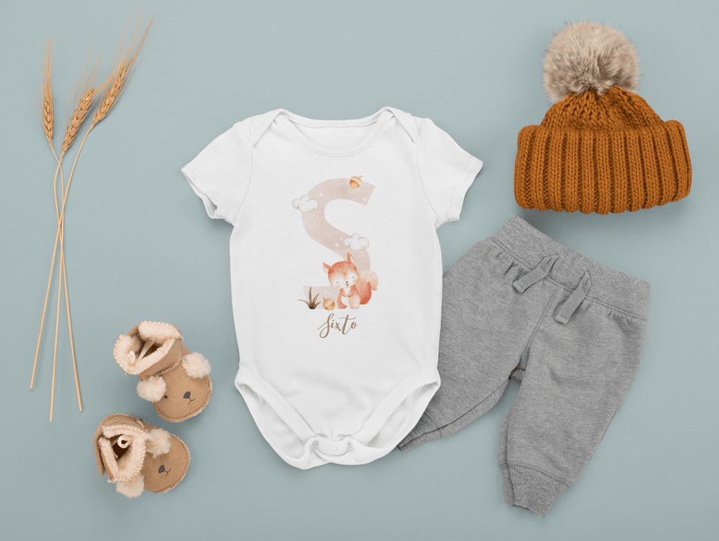 Body Personalizado con Inicial y Nombre – Animales en Acuarela