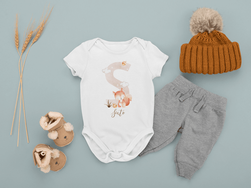 Body Personalizado con Inicial y Nombre – Animales en Acuarela