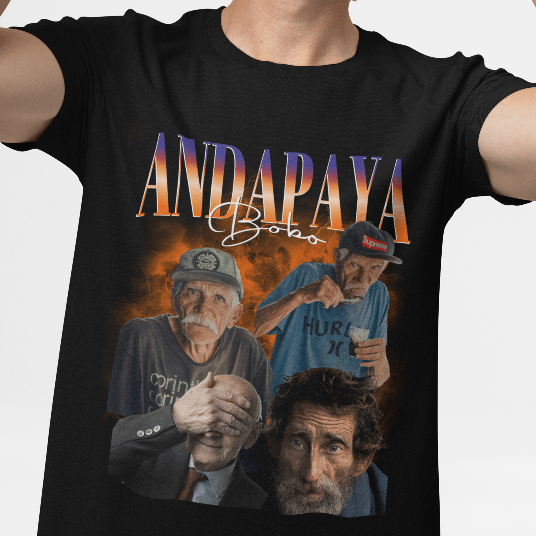 Remera Retro Personalizable | Tus Fotos y Texto Gradient Estilo 90s